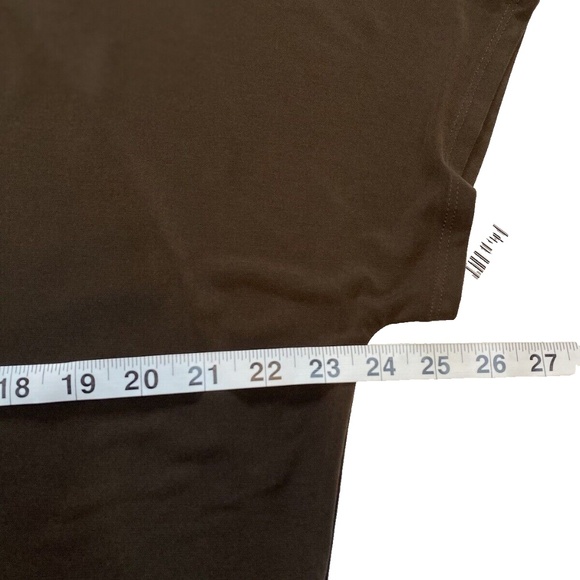 Chicos Women's Size 3 Short Sleeve Brown Blouse Shirt Shirred Side NWT $46.95 - Picture 4 of 14